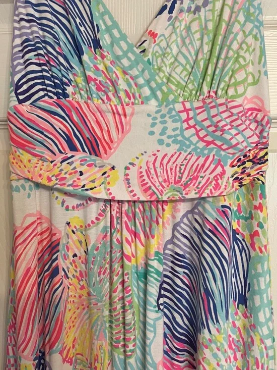 Lilly Pulitzer Pink Multi-Color Floral Print Dress - Picture 2 of 4